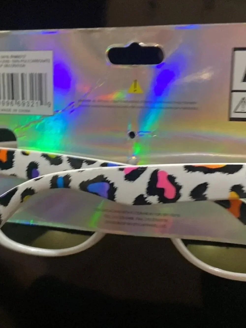 NWT Limited Too Girls White Colorful Cheetah Sunglasses